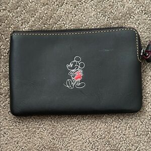 Coach Black Leather Wristlet